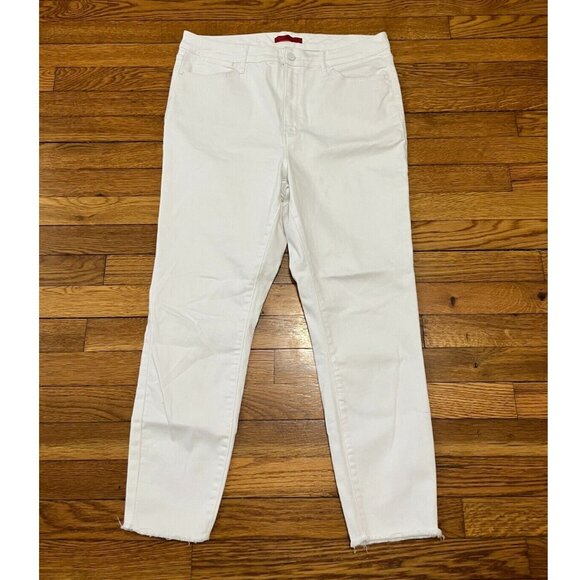 Jennifer Lopez Denim - Jennifer Lopez High Rise Skinny Crop Jean Women's Size 14 White Denim